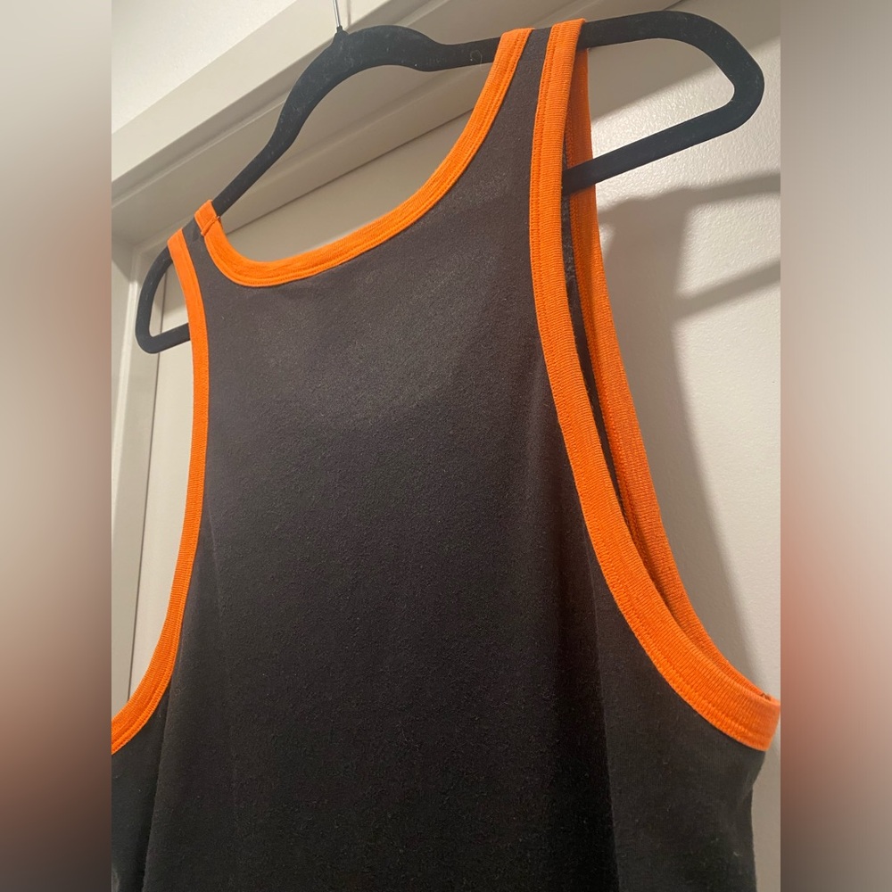 Victoria's Secret VS PINK San Francisco SF Giant Black & Orange Sequin Tank Top - Picture 11 of 15